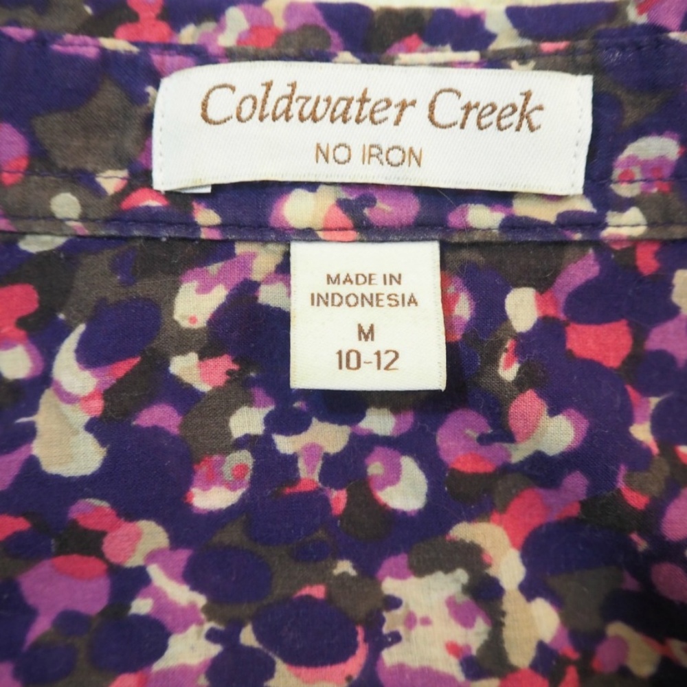  Coldwater Creek - Med - Dot print button up top - Picture 3 of 3